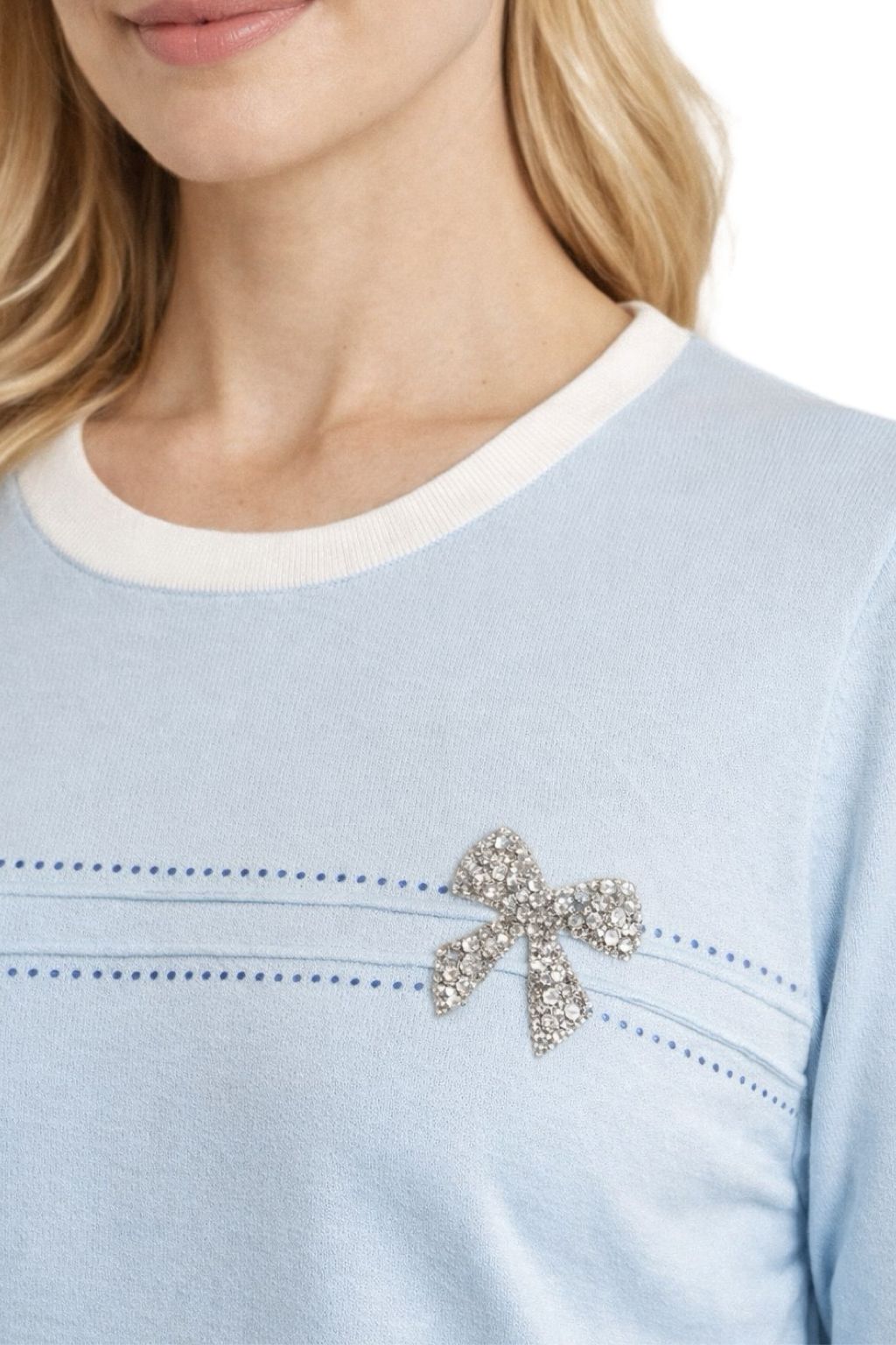 Maglia Rasata in Filo con Fiocco