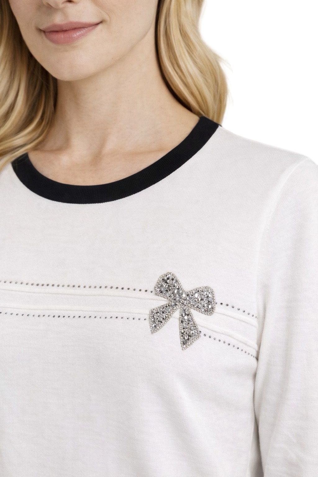 Maglia Rasata in Filo con Fiocco