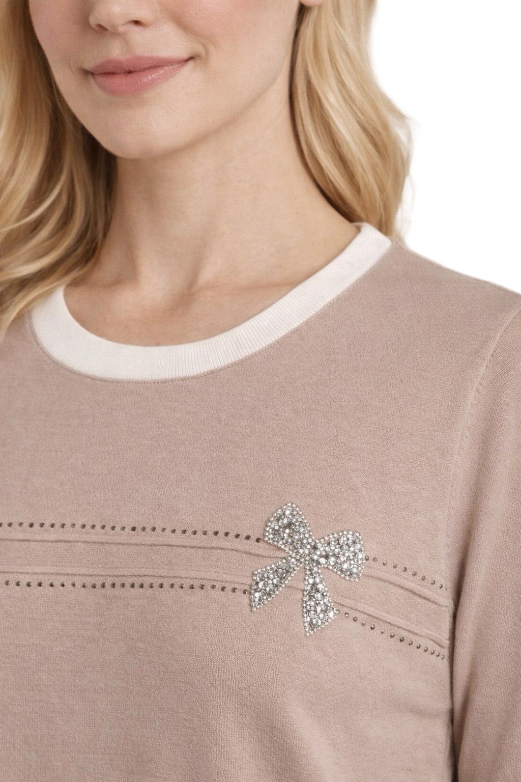 Maglia Rasata in Filo con Fiocco