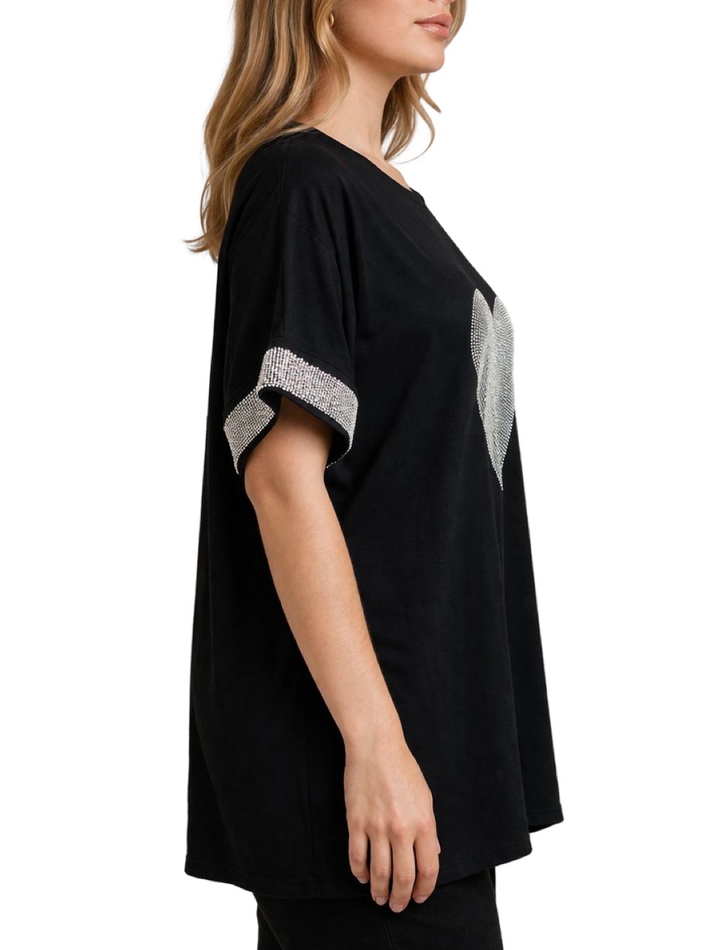 Maglia Oversize Con Strass