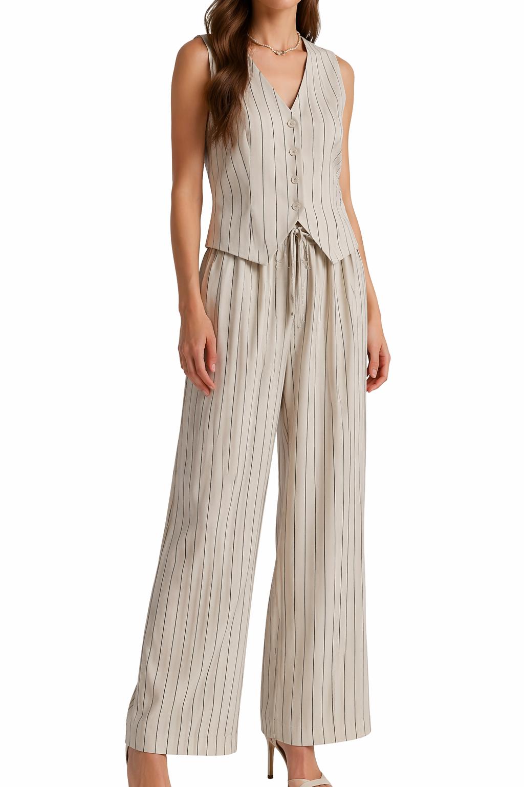 Completo Gilet e Pantaloni Palazzo