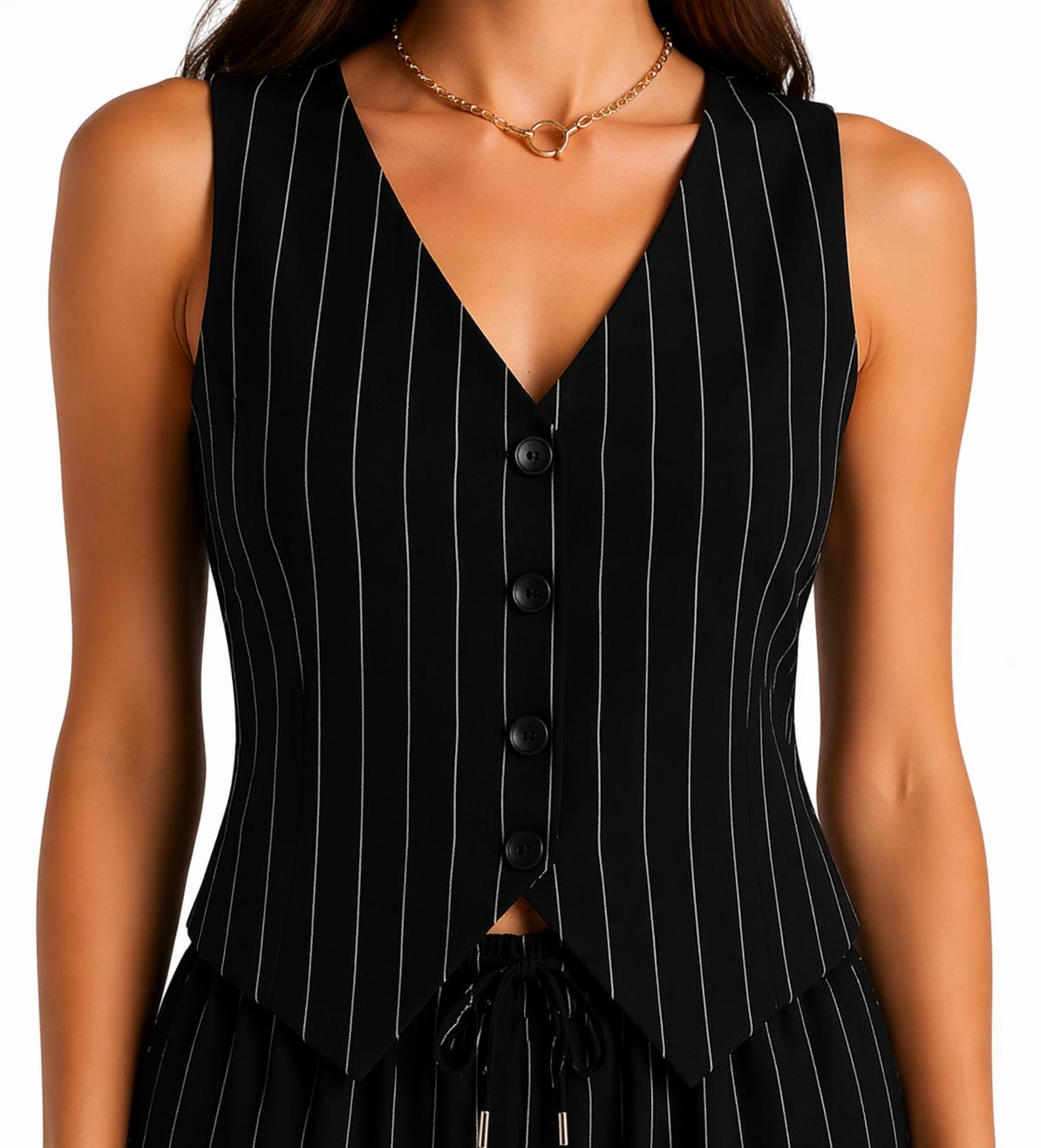 Completo Gilet e Pantaloni Palazzo