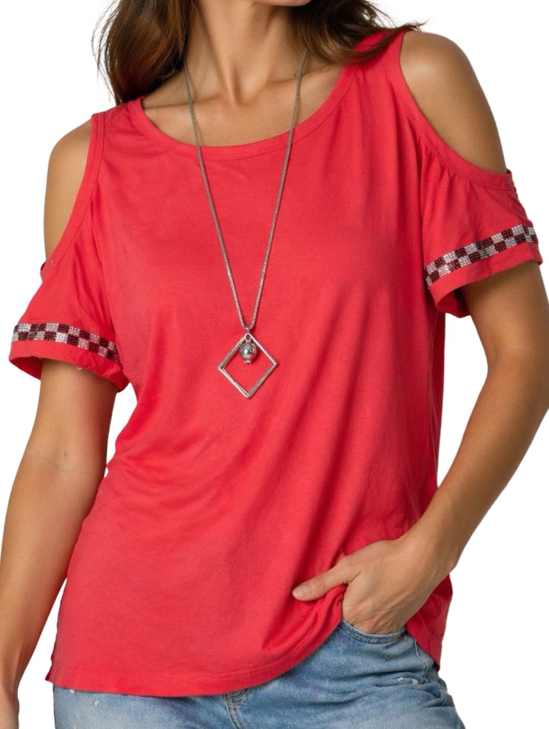 Maglia Spalle Scoperte + Collana