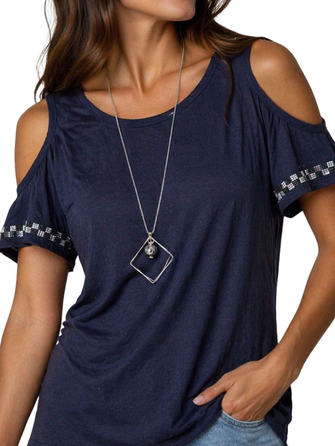 Maglia Spalle Scoperte + Collana