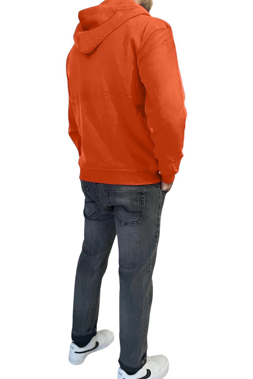 Felpa uomo con zip e cappuccio