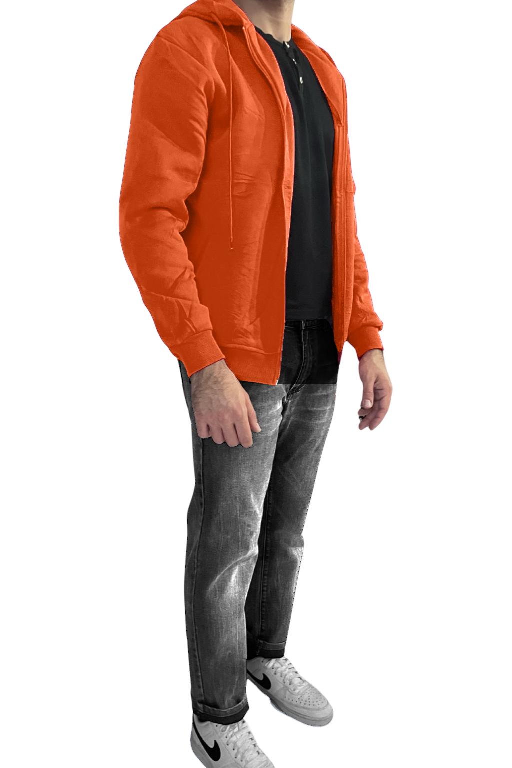 Felpa uomo con zip e cappuccio
