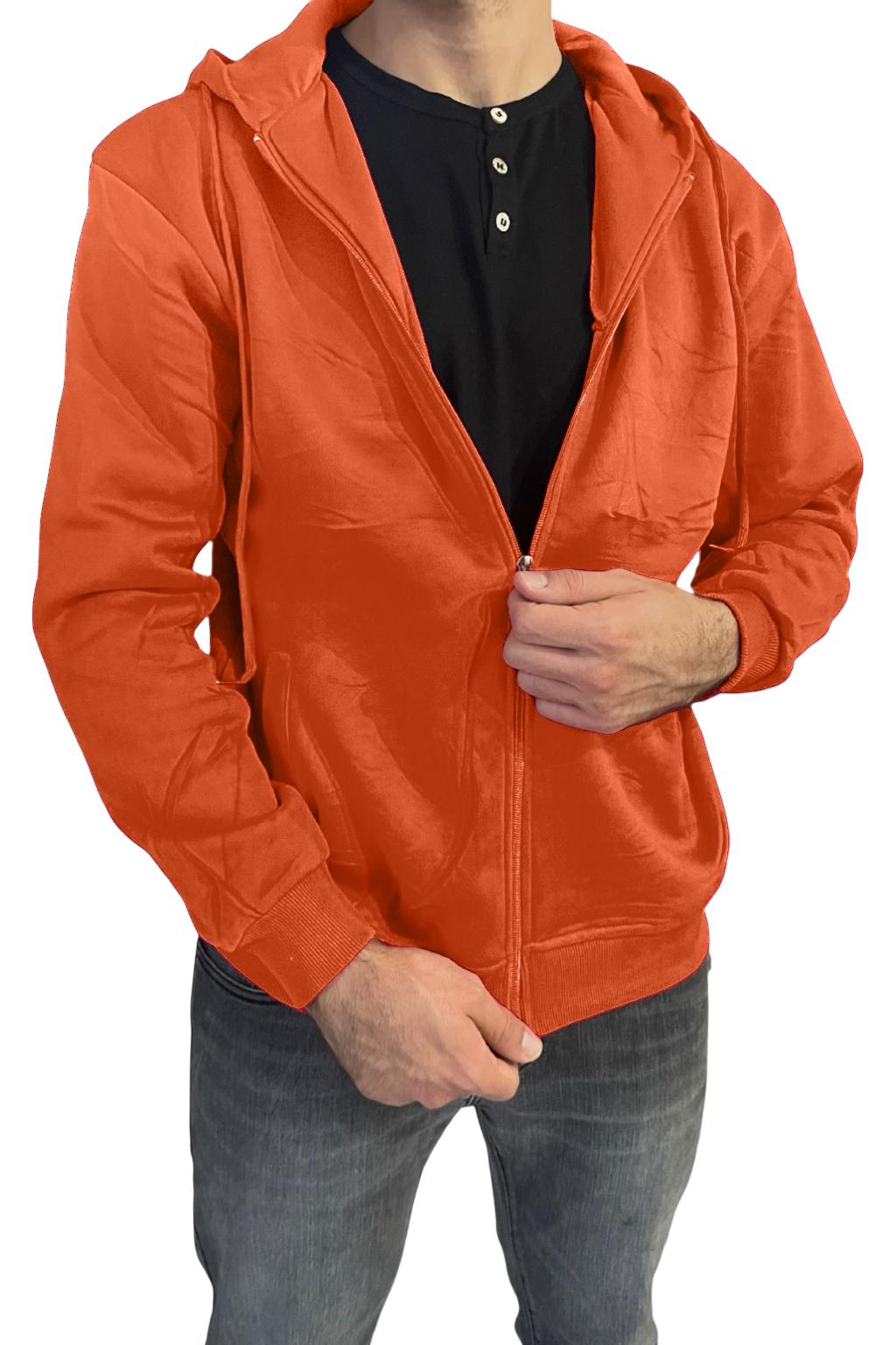 Felpa uomo con zip e cappuccio