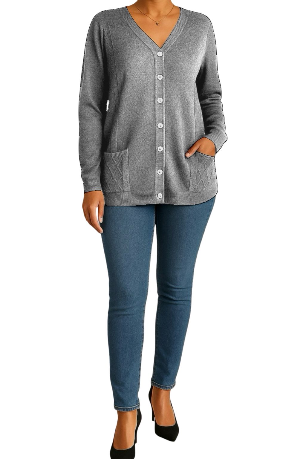 Cardigan Bottoncini e Tasche
